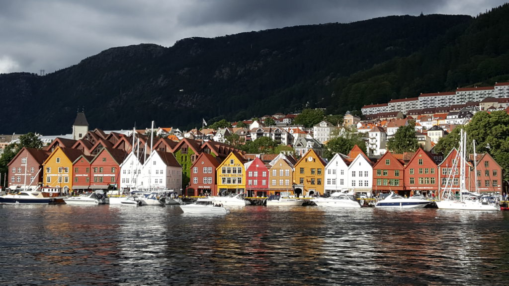 Holzhäuser am Hafen von Bergen 